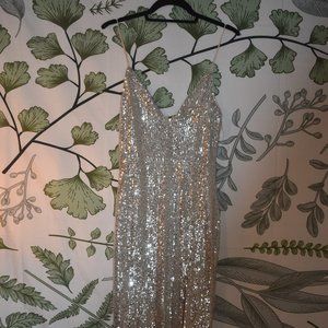 Spaghetti strap sequined dress